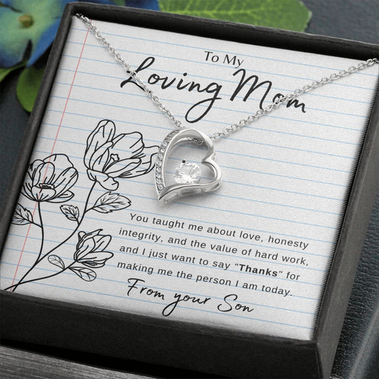 My Loving Mom "Thanks" - Forever Love Necklace ❤