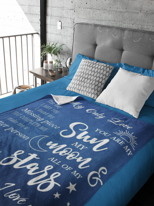 My Only Love MSHM Premium Mink Sherpa Blanket 50X60