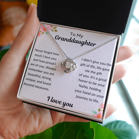 I Love You Granddaughter - Love Knot Necklace