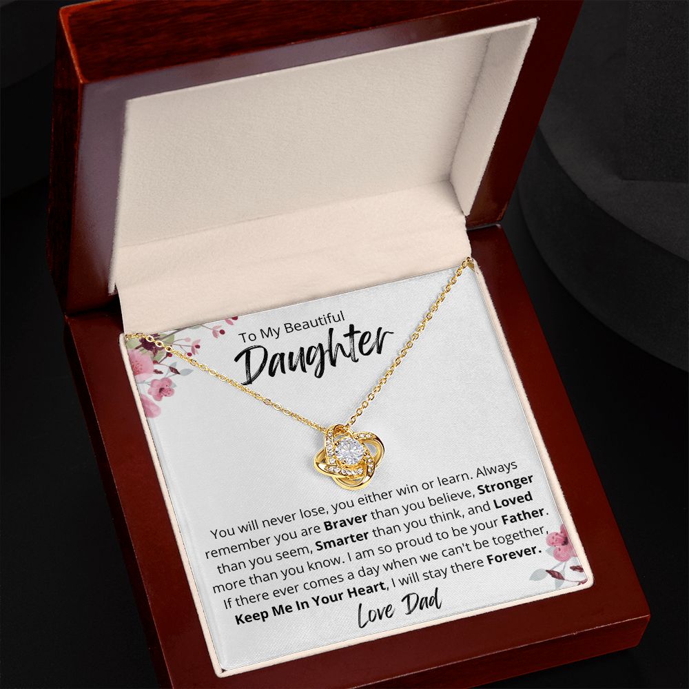Beautiful Daughter - Love Knot Necklace