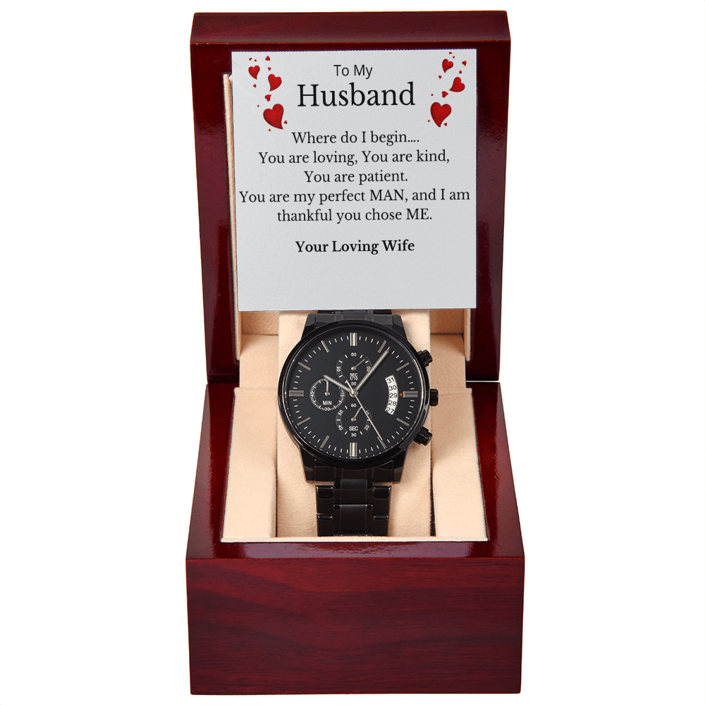 To My Dearest Husband - Men's Black Watch