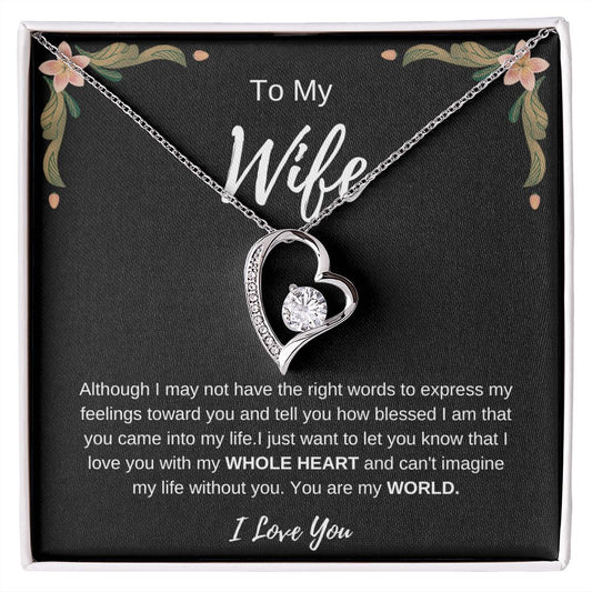 My Wife My Whole Heart - Forever Love Necklace