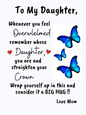 Butterflies Remember Whose Daughter You Are MSHM Premium Mink Sherpa Blanket 50X60