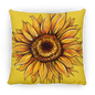 Sun Flower - Small Square Pillow