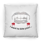 Fangs - Small Square Pillow