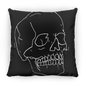 Skeleton Face - Small Square Pillow