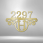 Initial Address Monogram - Steel Sign