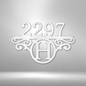 Initial Address Monogram - Steel Sign