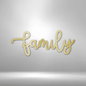 Family Script - Steel Sign