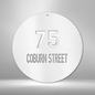 Circle Address - Steel Sign