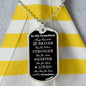 My Grandson -Braver Than You Believe - Black Dog Tag