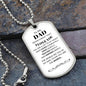 You Are My World–Dad Dog Tag Necklace