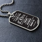 Believe Deep In Your Heart - Son Dog Tag Necklace