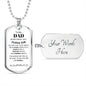 You Are My World–Dad Dog Tag Necklace