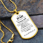 You Are My World–Dad Dog Tag Necklace