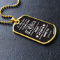 Believe Deep in Your Heart—Son Dog Tag Necklace