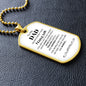 You Are My World–Dad Dog Tag Necklace