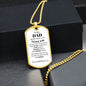 You Are My World–Dad Dog Tag Necklace