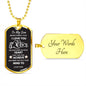 Believe Deep in Your Heart—Son Dog Tag Necklace