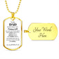 You Are My World–Dad Dog Tag Necklace