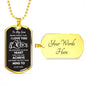 Believe Deep In Your Heart - Son Dog Tag Necklace