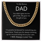 To My Bonus Dad - Cuban Link Chain
