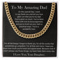 Amazing Dad Thank You - Cuban Link Chain