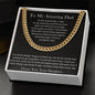 Amazing Dad Thank You - Cuban Link Chain