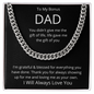 To My Bonus Dad - Cuban Link Chain