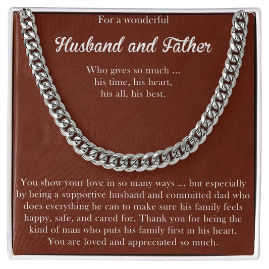 Husband & Father - Cuban Link Chain