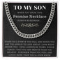Son Promise Necklace - Cuban Link Chain