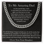 Amazing Dad Thank You - Cuban Link Chain