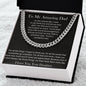 Amazing Dad Thank You - Cuban Link Chain