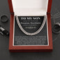 Son Promise Necklace - Cuban Link Chain