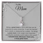 A Truly Great Mom - Alluring Beauty Necklace