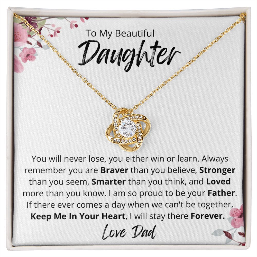 Beautiful Daughter - Love Knot Necklace