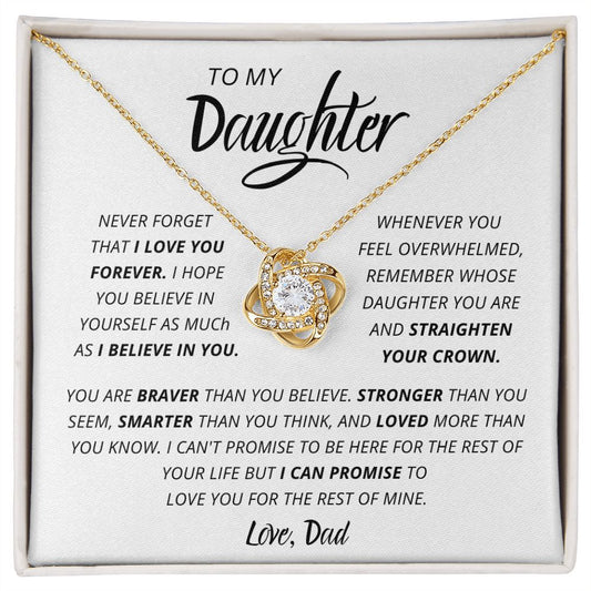 Daughter Believe In Yourself - Love Knot Necklace😍