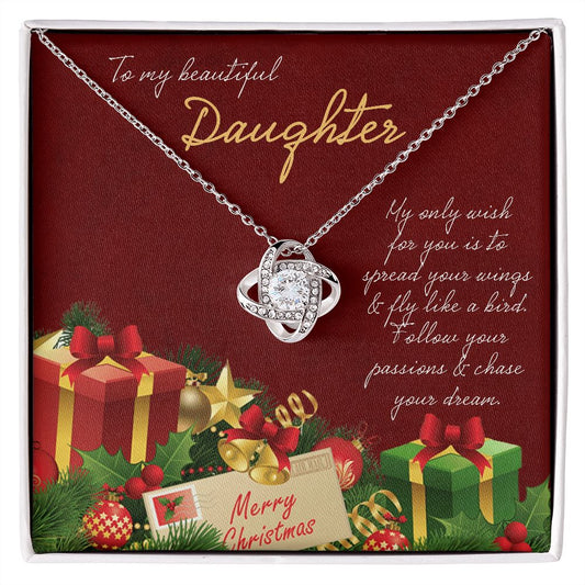 Beautiful Daughter Christmas - Love Knot Necklace 😍