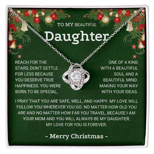Beautiful Daughter Christmas = Love Knot Necklace😇