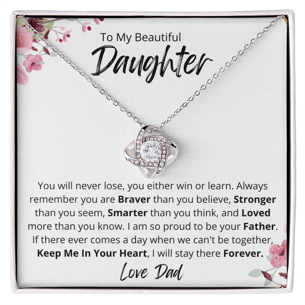 Beautiful Daughter - Love Knot Necklace