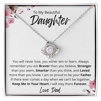 Beautiful Daughter - Love Knot Necklace
