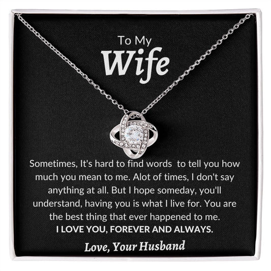 To My Wife - Love Knot Necklace