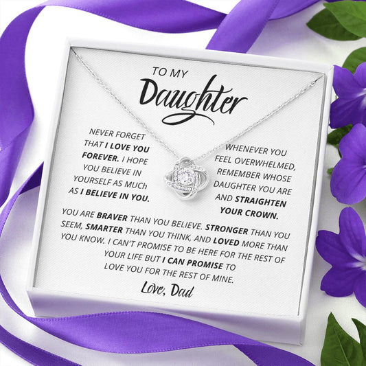 Daughter Believe In Yourself - Love Knot Necklace😍