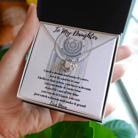 Daughter Dream Catcher - Love Knot Necklace
