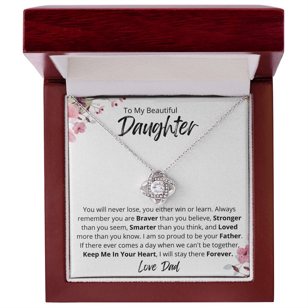 Beautiful Daughter - Love Knot Necklace