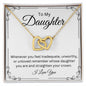 Daughter Straighten Your Crown - Interlocking Hearts Necklace