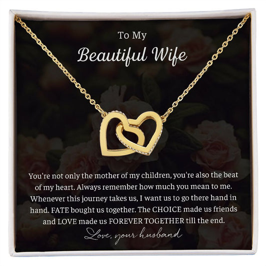 Beautiful Wife - Interlocking Hearts Necklace ❤️