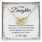 Daughter Straighten Your Crown - Interlocking Hearts Necklace 💕