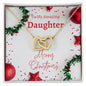 Amazing Daughter - Interlocking Hearts Christmas Necklace🥰