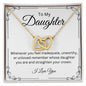 Daughter Straighten Your Crown - Interlocking Hearts Necklace